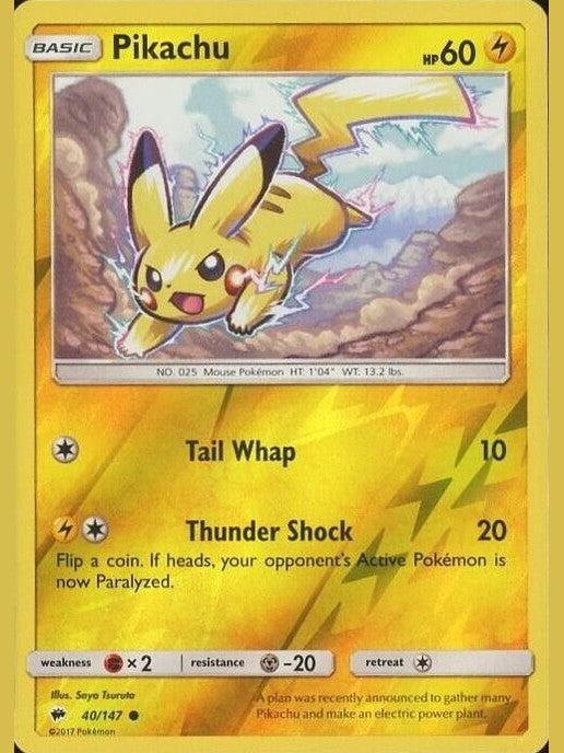 Pikachu 40/147 Reverse Holo